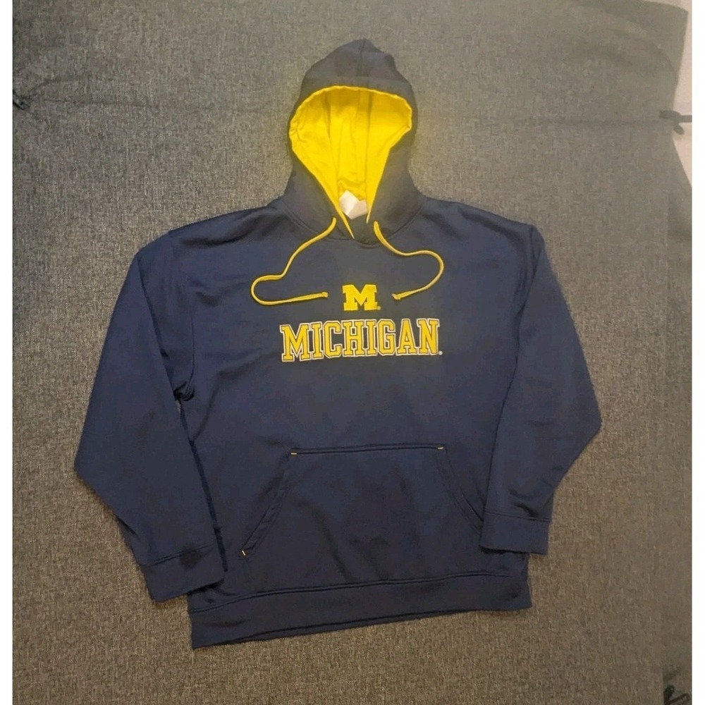 Michigan Wolverines Mens XL Hoodie Long Sleeve Blue Sports NCAA Jacket Wear